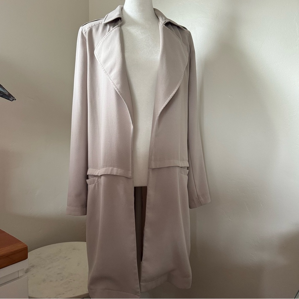 Leith dove gray lightweight coat size XS